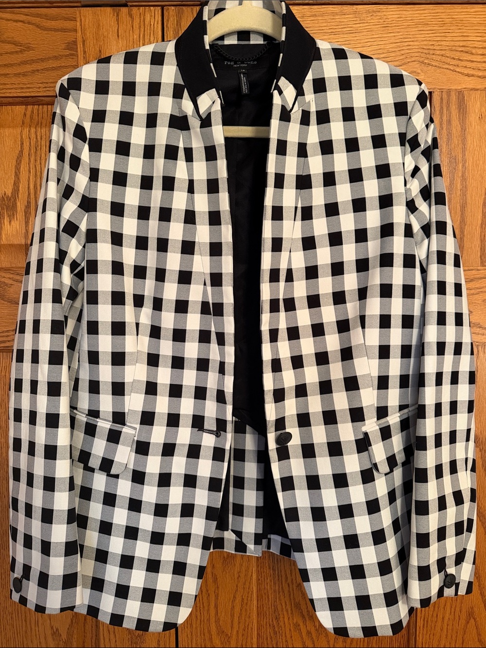 rag & bone Black and White Check Sportcoat